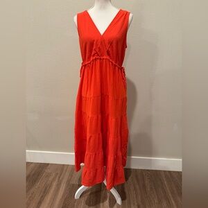 Max Studio Sleeveless Red High Low Dress